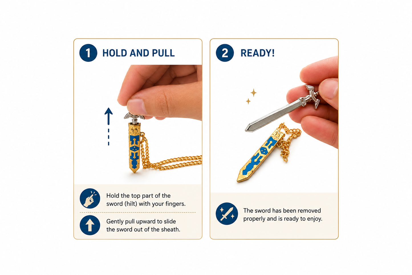 Hero Chain Removable Sword Pendant